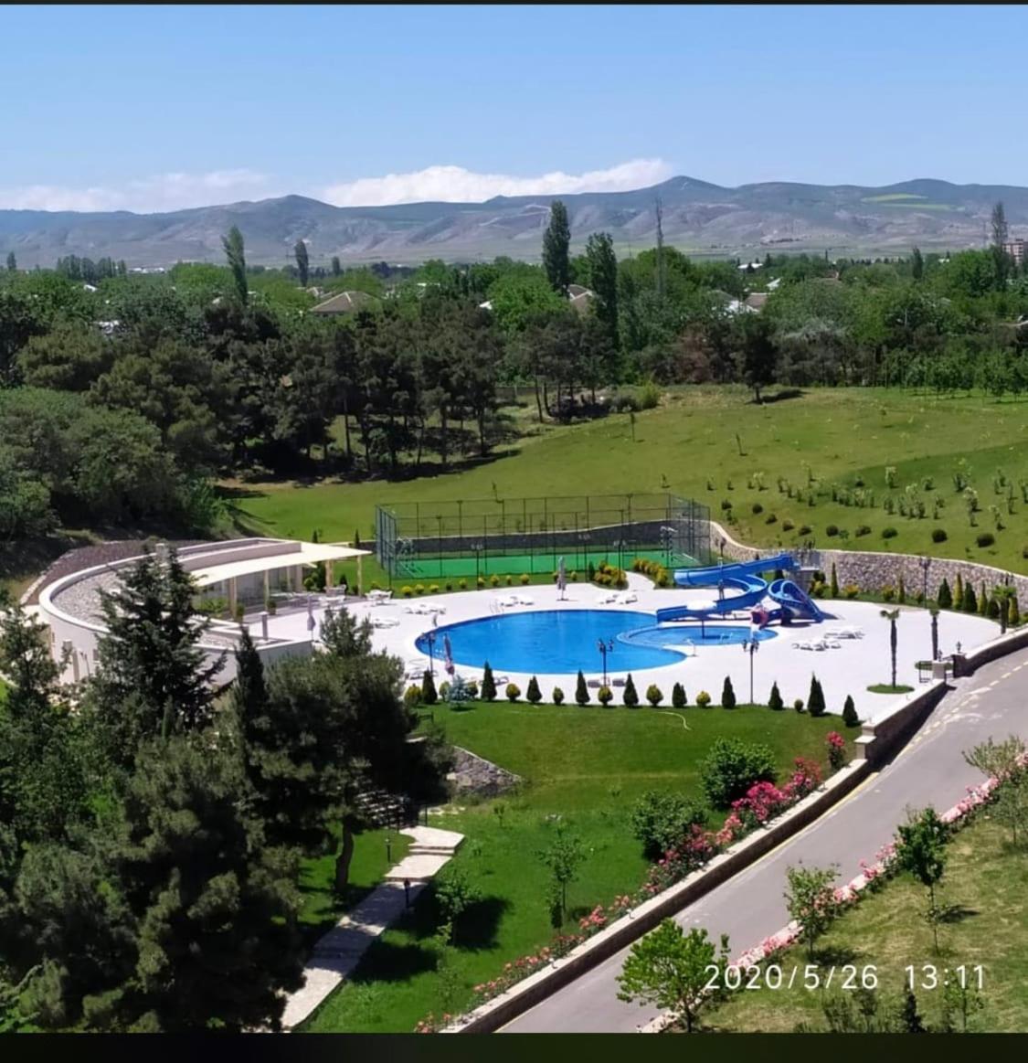 Ayan Palace Hotel Tovuz Esterno foto